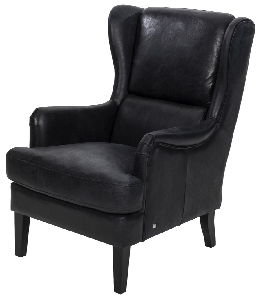 Black leather chair from THE One